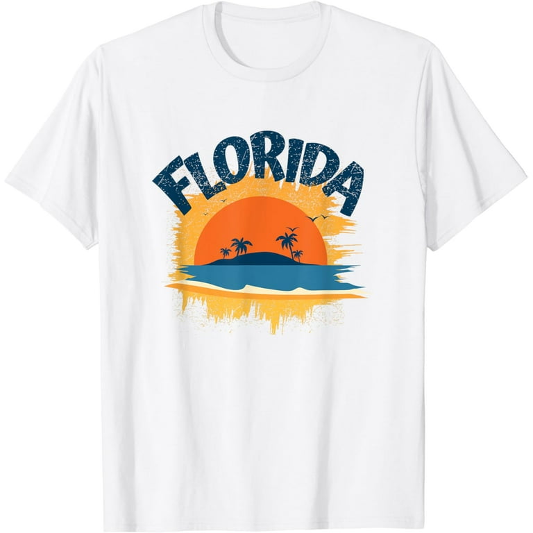 Vintage Florida Retro Tee Design Sunshine Men Women Kids