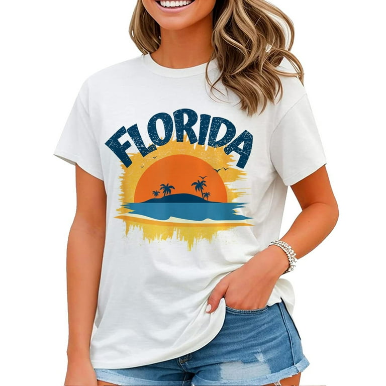 Vintage Florida Retro Tee Design Sunshine Men Women Kids Vintage Florida Retro Tee Design Sunshine Men Women Kids