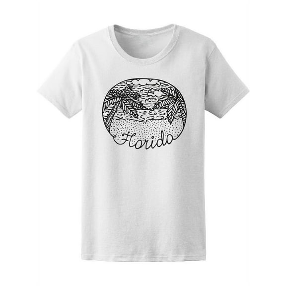 Vintage Florida Tropical Sketch Tee Women's -Image by Shutterstock