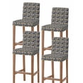 thumbnail image 1 of Vintage Flower Bar Stool Covers Set of 4, Yellow Spring Floral Leaf Pastoral Birds Navy Blue Stretch Bar Chair Covers with Backs, Removable Pub Counter Height Chair Cover for Kitchen Dining Room Cafe, 1 of 7