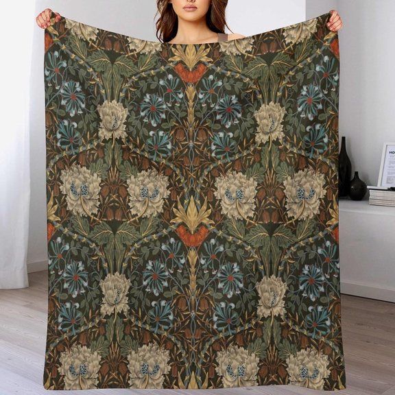 Vintage Flower Blanket Vintage Country Boho Flower Art Print Blanket 30"X40" Inch