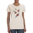 thumbnail image 1 of Vintage Flower Embroidery T-Shirt Women -Image by Shutterstock, Female Medium, 1 of 4