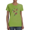 thumbnail image 1 of Vintage Flower Embroidery T-Shirt Women -Image by Shutterstock, Female Small, 1 of 4