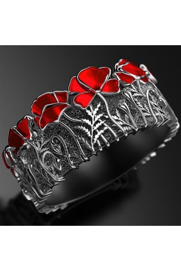 Vintage Flower Enamel Ring: Colorful, Durable, & Affordable Copper Wreath Design for Women