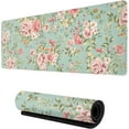 thumbnail image 1 of Vintage Flower Gaming Mouse Pad XL, Extended Large Full Desk Mousepad 31.5 X 11.8 Inch, Waterproof Big Mouse Pad with Stitched Edge, Non-Slip Long Keyboard Mat for Office & Home, 1 of 6