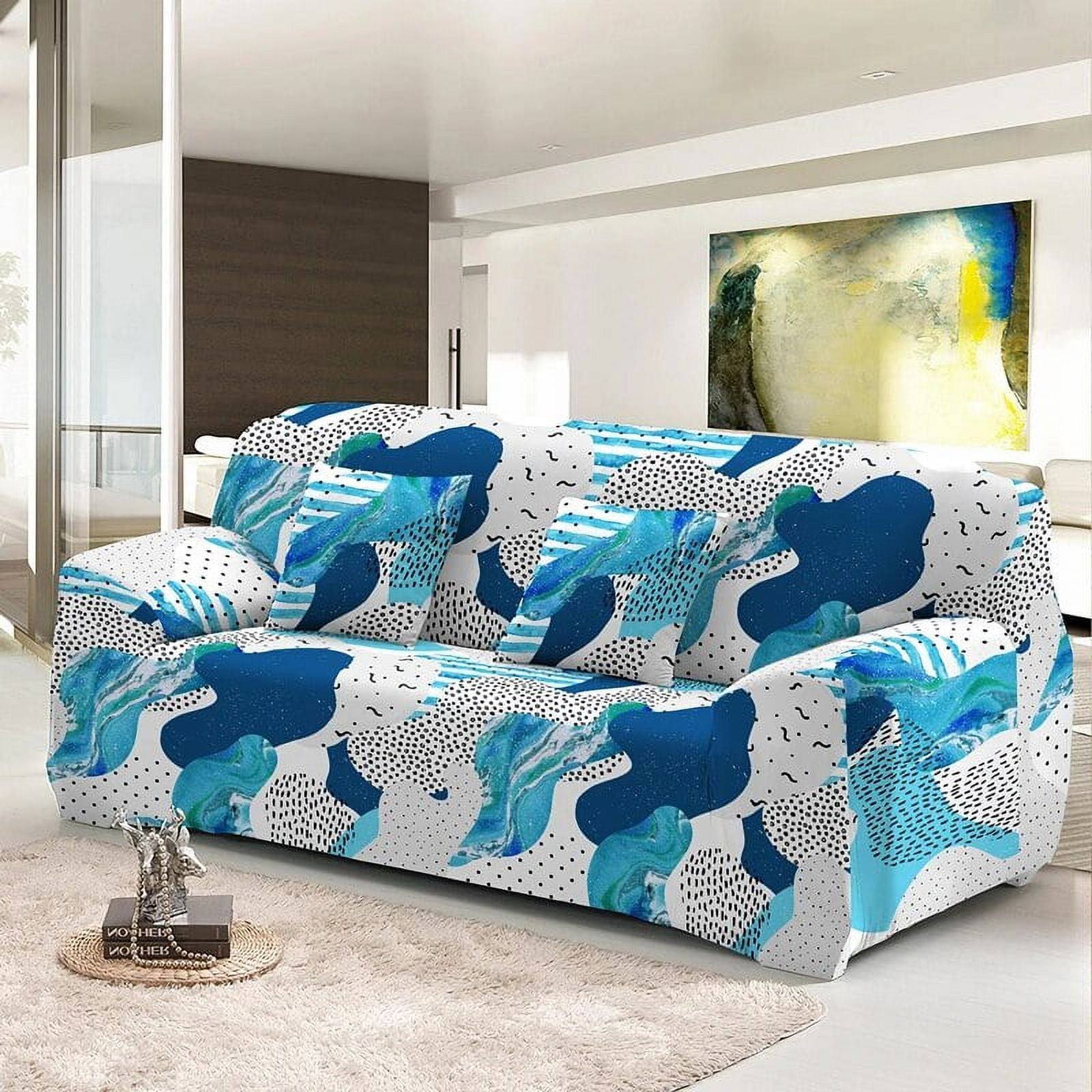 Vintage Flower Gold Chain Design Sofa Covers For Living Room Couch Cover Elastic Slipcover L ...