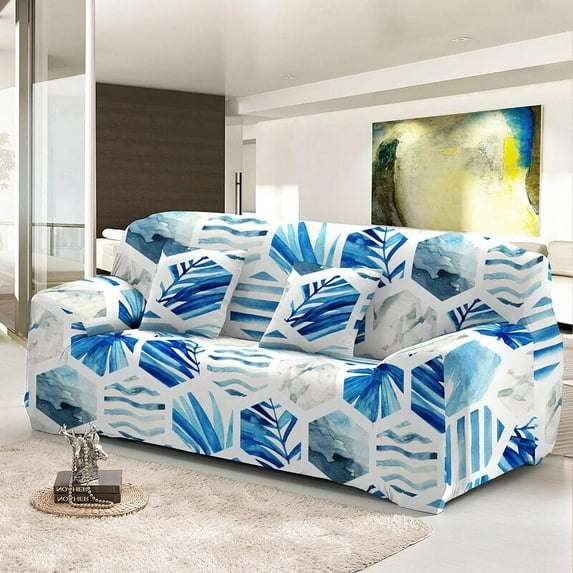 Vintage Flower Gold Chain Design Sofa Covers For Living Room Couch Cover Elastic Slipcover L-shaped Corner Sofas Universal