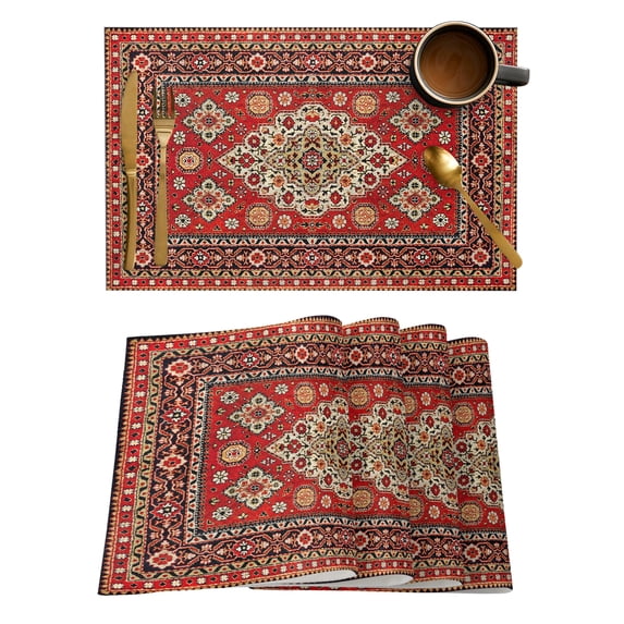 Vintage Flower Indian Bohemia Kitchen Placemat Christmas Dining Table Decor Table Mat Home Decor Bowl Cup Mat