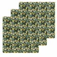 thumbnail image 1 of Vintage Flower Kitchen Dish Towels for Drying Dishes Set of 3, Green Spring Floral Leaves Pastoral Birds Plants Waffle Weave Microfiber Hand Tea Bathroom Towels Quick Dry & Absorbent Towel 12x12, 1 of 7