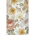 thumbnail image 1 of Vintage Flower Leaf Dish Towels 4 Pack, Yellow Floral Washable Tea Towels Dishcloths Lint-Free 18x28 Inch Fast Drying for Kitchen Restaurant Bar Clean, 1 of 7