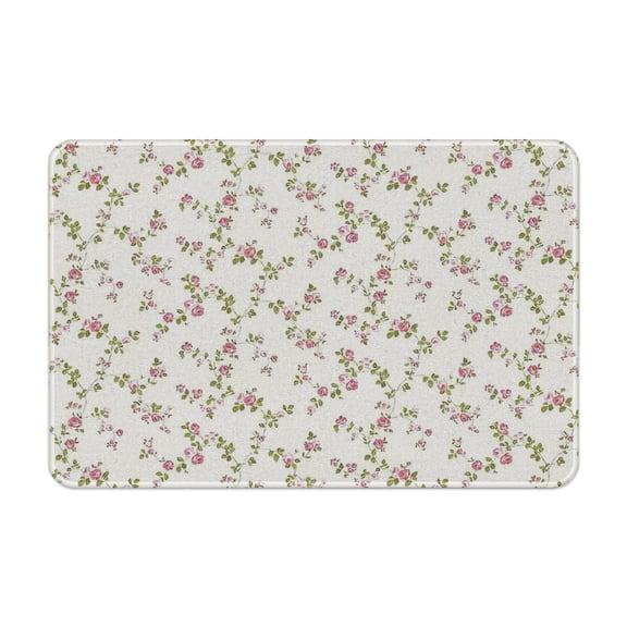 Vintage Flower Non Slip Cushioned Anti-Fatigue Floor Mats for Kitchen Sink Office 19.7*31.5IN