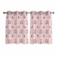 thumbnail image 1 of Vintage Flower Pattern Kitchen Curtains Window Panels, Spring Floral Leaves Plants Pink Insulated Window Treatment Curtain, Grommet Curtains for Bedroom/Living Room/Bathroom, 2 Piece 42"Wx45"L, 1 of 8