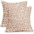 thumbnail image 1 of Vintage Flower Pillow Covers 16x16 Inch Set of 2 Burnt Orange and Cream Floral Outdoor Throw Pillow Covers Cute Small Floral Print Rustic Farmhouse Pillowcases Cotton Linen Cushion Covers for Couch, 1 of 6