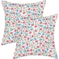 thumbnail image 1 of Vintage Flower Pillow Covers 16x16 Rustic Pink Blue Floral Decor Throw Pillows Case for Couch Old Style Cute Pillowcase Outdoor Decorative Cushion Cases for Sofa Bed Decorations Set of 2, 1 of 6