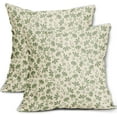 thumbnail image 1 of Vintage Flower Pillow Covers 18x18 Set of 2 Rustic Cute Small Floral Black Brown Old Style Decorative Throw Pillows Outdoor PillowCase Farmhouse Linen Cushion Case Decor for Home Sofa Couch Bed, 1 of 1