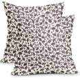 thumbnail image 1 of Vintage Flower Pillow Covers 20x20 Inch Set of 2 Purple and Cream Floral Outdoor Decorative Throw Pillows Purple Small Floral Print Rustic Farmhouse Pillowcases Cotton Linen Cushion Covers for Couch, 1 of 6