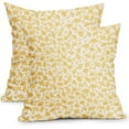 thumbnail image 1 of Vintage Flower Pillow Covers 20x20 Inch Set of 2 Yellow and Cream Floral Outdoor Throw Pillow Covers Cute Small Floral Print Rustic Farmhouse Pillowcases Cotton Linen Cushion Covers for Couch Decor, 1 of 6