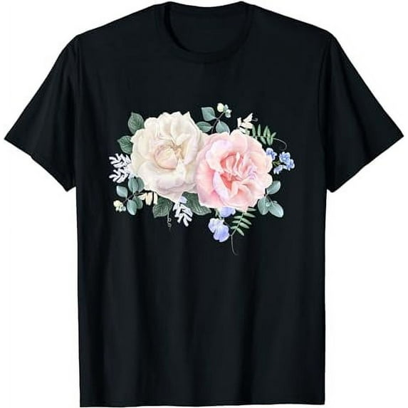 Vintage Flower Rose Floral Shirt - Pastel Flower Tee Rose T-Shirt