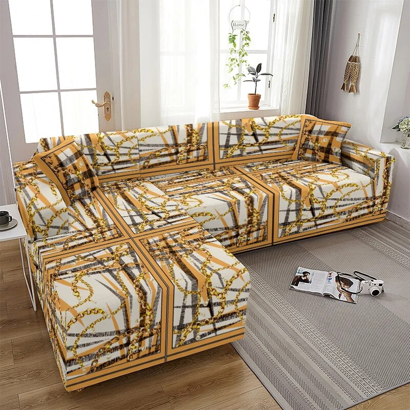 Vintage Flower Sofa Cover Farmhouse Home Floral Lattice Corner Sofa