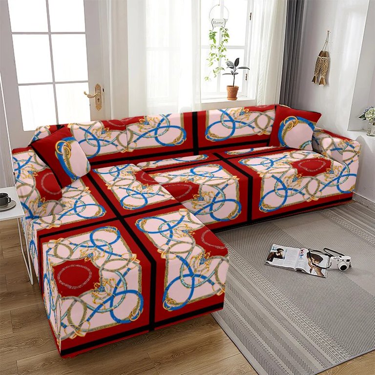 Vintage Flower Sofa Cover Farmhouse Home Floral Lattice