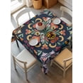 thumbnail image 1 of Vintage Flower Tablecloth Square Table Cloth 60x60,Waterproof Outdoor Table Cloth Covers Decorative Table Protector,Boho Abstract Colorful Ethnic Floral Washable Table Cover for Kitchen Dinning Party, 1 of 8
