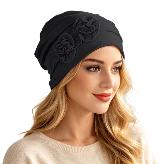 Vintage Flower Turban Hats for Women Beanie Chemo Cancer Headwrap Patient Hair Loss Covering Headwear