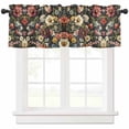 thumbnail image 1 of Vintage Flower Valances for Windows Farmhouse Kitchen Curtains Valances Rod Pocket Valance Curtains for Kitchen Windows Colorful Garden Floral Botanicals Blossom Window Valances for Bathroom 42"x18", 1 of 6