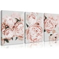 thumbnail image 1 of Vintage Flower Wall Art Dark Floral Canvas Wall Art Botanical Farmhouse Prints Black Flower Pictures Wall Decor Moody Floral Artwork Painting for Living Room Bedroom 12x16x3 Inch Unframed, 1 of 6