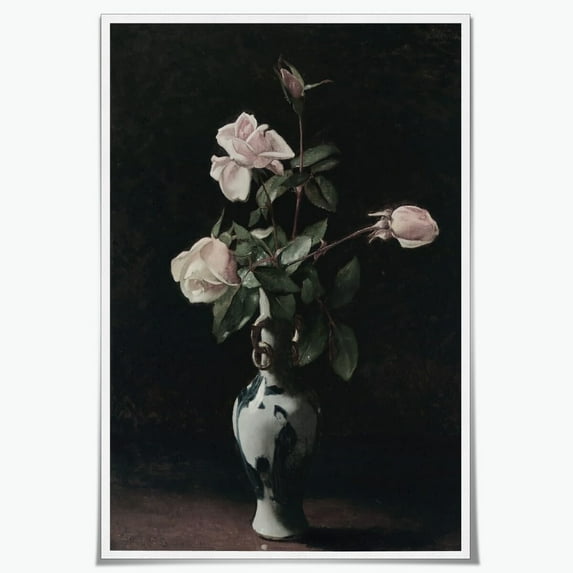 Vintage Flower Wall Art Elegant Floral Poster Classic Botanical Canvas Print for Living Room Bedroom Office Timeless Wall Decor for Home for Nature Lovers 8x12in Unframed