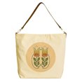thumbnail image 1 of Vintage Flowers -6 Beige Printed Canvas Tote Bag with Leather Strap WAS_29, 1 of 1