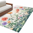 thumbnail image 1 of Vintage Flowers Area&nbsp;Rug 2.7x5ft Colorful Watercolor Plant Gradient Texture Non-Slip&nbsp;Washable Square&nbsp;Rugs Soft Felt Indoor Floor Mat for Bedroom Kitchen Living Room Bathroom, 1 of 9