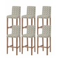 thumbnail image 1 of Vintage Flowers Bar Stool Covers Set of 6, Spring Pink Green Floral Country Leaves Birds Stretch Bar Chair Covers with Backs, Removable Pub Counter Height Chair Cover for Kitchen Dining Room Cafe, 1 of 7