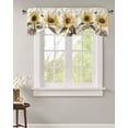 thumbnail image 1 of Vintage Flowers Butterflies Sunflower Window Curtain Kitchen Cabinet Coffee Tie-Up Valance Curtain Rod Pocket Short Curtain, 1 of 6