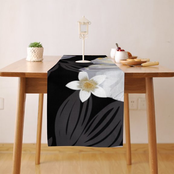 Vintage Flowers Butterfly (2) Table Runner, Seasonal Fall Winter Kitchen Dining Table Decoration for Home Party Decor 13 x 108 Inch