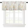 thumbnail image 1 of Vintage Flowers Curtain Valance for Windows/Kitchen/Living Room/Bedroom, Pink Blue Colorful Botanical Rod Pocket Window Treatment Short Drape Topper Small Tier Cafe Curtains Panel 54X18, 1 of 8