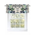 thumbnail image 1 of Vintage Flowers Curtain Valances for Windows, Abstract Botanical Leaves Kitchen Valance Window Treatment, Light Filtering Block Curtains for Bathroom/Bedroom/Living Room 42'' x 12'', 1 of 9