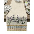 thumbnail image 1 of Vintage Flowers Herbaceous Plant Linen Texture Table Runner Home Wedding Table Mat Centerpieces Decoration Dining Tablecloth, 1 of 7