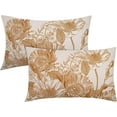 thumbnail image 1 of Vintage Flowers Lumbar Pillow Covers 12x20 Inch Set of 2 Burnt Orange Floral Leaves Decorative Rectangular Throw Pillows for Couch Rustic Pillow Cases Home Decor for Sofa Living Room Outdoor, 1 of 6