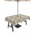 thumbnail image 1 of Vintage Flowers Outdoor Tablecloth - 60x102 Inch Rectangle Dining Table Cover, Spring Yellow Floral Country Leaves Blue Birds Waterproof Outdoor Table Cloth with Umbrella Hole & Zipper for Patio, 1 of 7