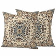 thumbnail image 1 of Vintage Flowers Pattern Pillow Covers 2 Pack Blue Classical Bohemian Style Pillowcase Waterproof Outdoor Throw Pillow Cover for Patio Garden Square Cushion 26”x26”, 1 of 9