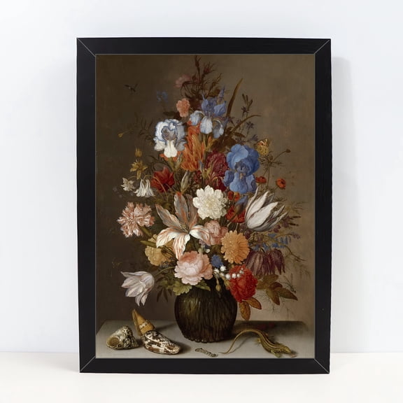 Vintage Flowers Replica Oil Painting Print Artwork Wall Art Poster Interior Decor Rustic Victorian Print,Antique Oil Painting for Living Room Bedroom Office 1Pack 720,Multicolor,10X13 inches