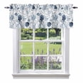 thumbnail image 1 of Vintage Flowers Valance Curtain Light Blue Flowers Leaf Decoration Window Valances Rod Pocket Short Curtains Window Treatments for Kitchen Bedroom Bathroom Laundry 42" x 12", 1 of 9