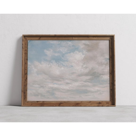 Vintage Fluffy Clouds, Nursery Wall Art, Neutral , Wall Art, Sky Posters Wall Art, Home Decor, 12x18 UNFRAMED