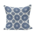 thumbnail image 1 of Vintage Fluffy Throw Pillow Cushion Cover, French Country Style Floral Circular Pattern Lace Ornamental Snowflake Design Print, Decorative Square Pillow Case, 36" x 36", Blue White, by Ambesonne, 1 of 5