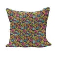 thumbnail image 1 of Vintage Fluffy Throw Pillow Cushion Cover, Funky Geometric 80s Memphis Fashion Style Colorful Pop Art Inspired Pattern, Rectangle Accent Pillow Case, 36" x 16", Multicolor, by Ambesonne, 1 of 5
