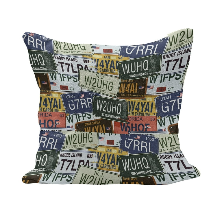Vintage Fluffy Throw Pillow Cushion Cover Original Retro Style