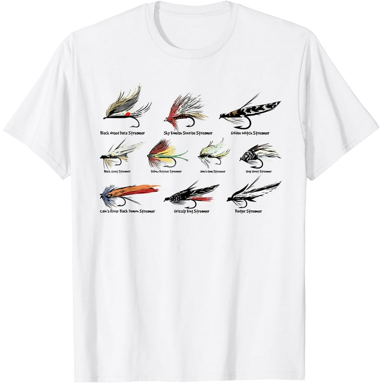 Vintage Fly Fishing Lures In Color T-Shirt Vintage Fly Fishing Lures In Color T-Shirt