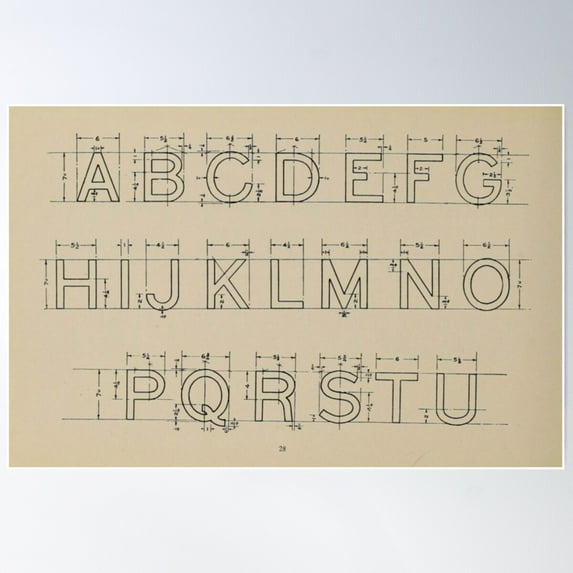 Vintage Font Poster Wall Art, Modern Wall Decor For Living Room Bedroom, 8x12 UNFRAMED