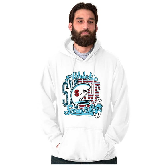 Vintage Football Athlete Smurf Unisex Plus Size Hoodie Brisco Brands 3X