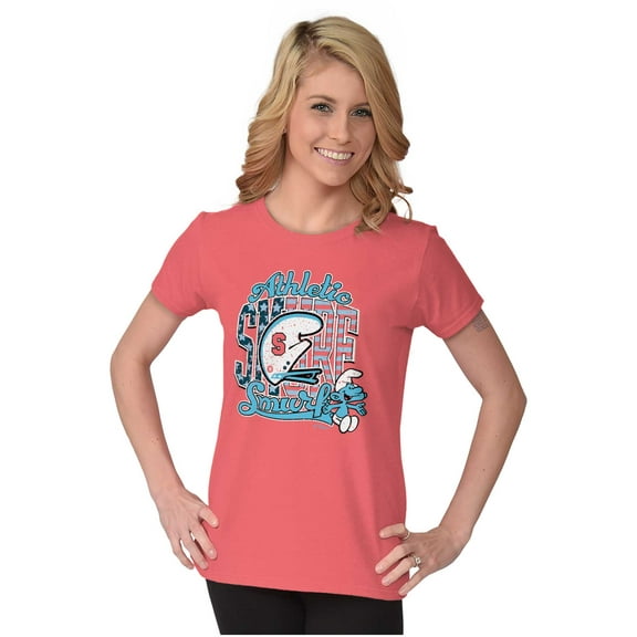 Vintage Football Athlete Smurf Women's T Shirt Ladies Tee Brisco Brands M